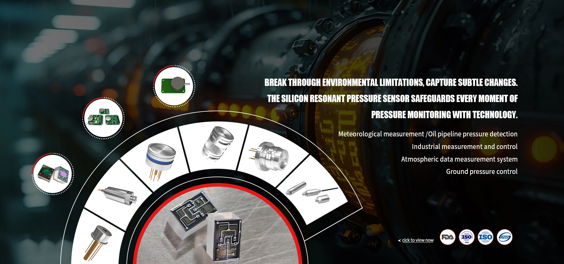 Silicon resonant pressure sensor